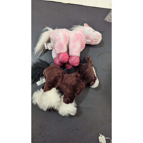 Ganz Webkinz Pink & Brown Plush Horses 8" Stuffed Animal Toys Soft & Cuddly - Picture 9 of 11